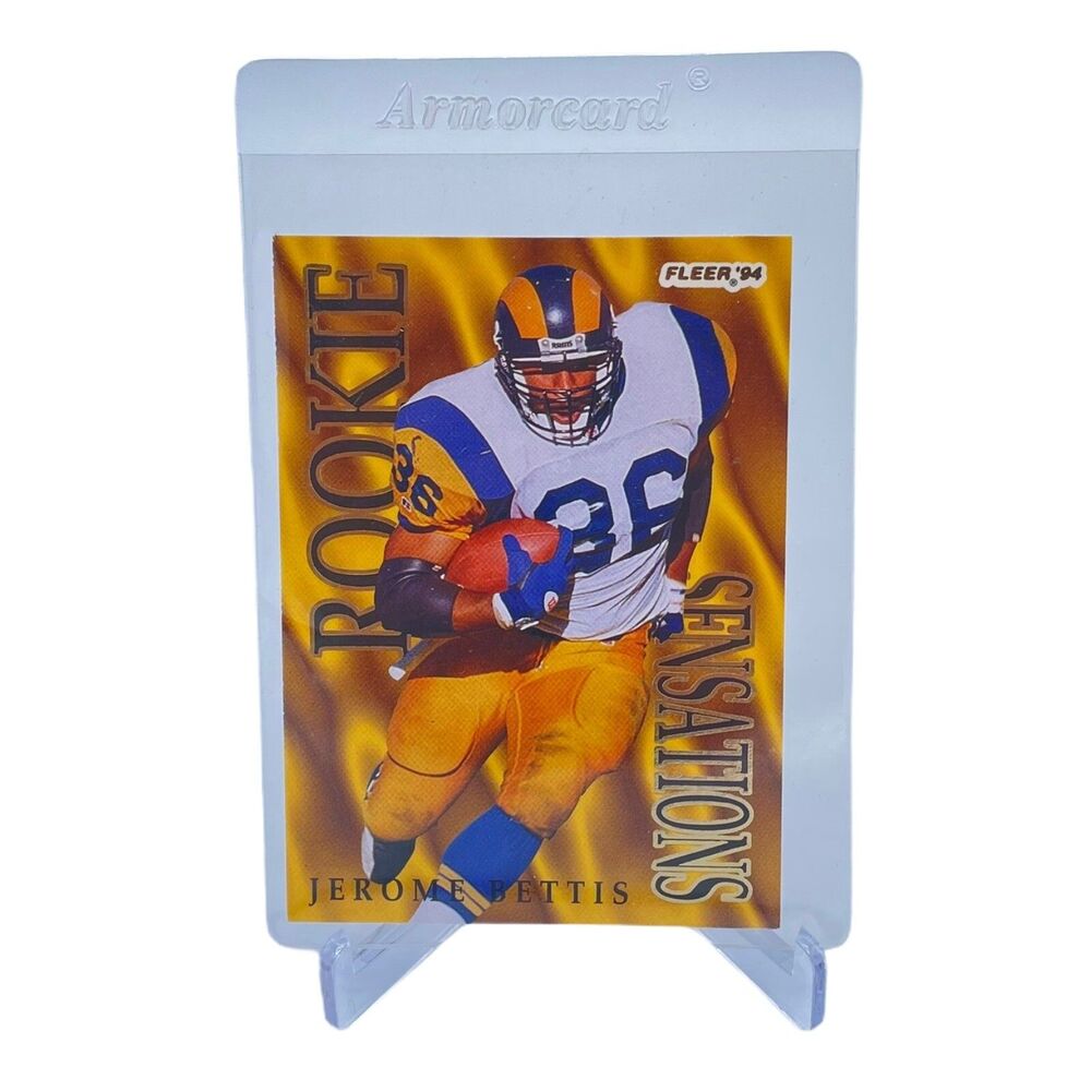 1994 Jerome Bettis Fleer Rookie Sensations Los Angeles Rams Football Card (NM)